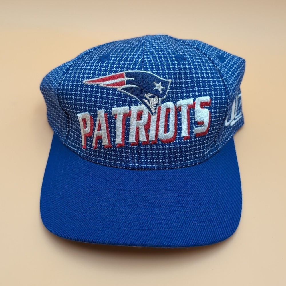 Vtg New England Patriots Logo‎ Athletic Grid Strapback Hat Cap Pro Line NWT